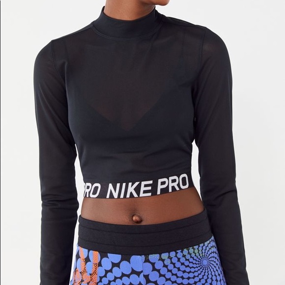 nike sheer long sleeve top